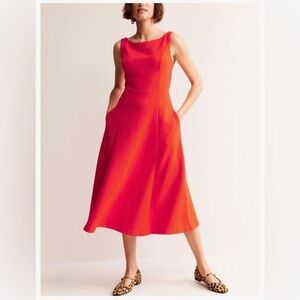 NWT Boden Ottoman Ponte Dress Scarlet 2P